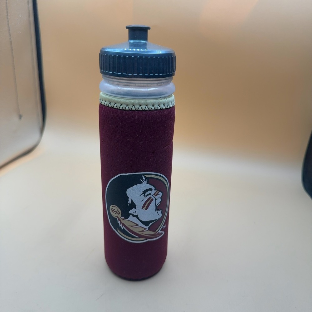 Florida State Seminoles Squeeze Water Bottle Neoprene Sleeve Garnet